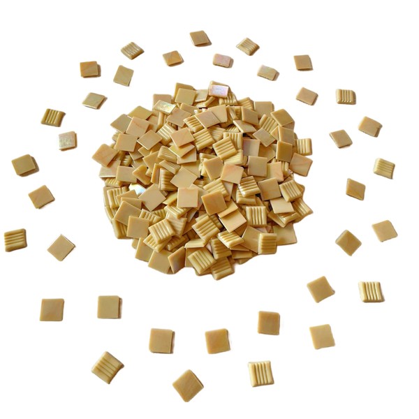 1.1 lb/180pcs 3/4 Inch Square Iridescent Mosaic Tiles, Bulk Mosaic