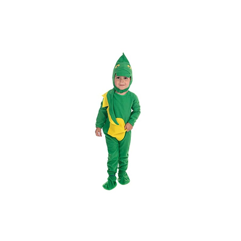 Bristol Novelty CC017 Dinosaur Toddler Costume, Unisex-Child, Yellow, X-Small