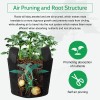 5-Pack 7 Gallon Heavy Duty Non-woven Planting Bags Breathable Handles