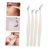 4 Pzas Pinzas Para Extensión Pestañas Curvas Set Maquillaje