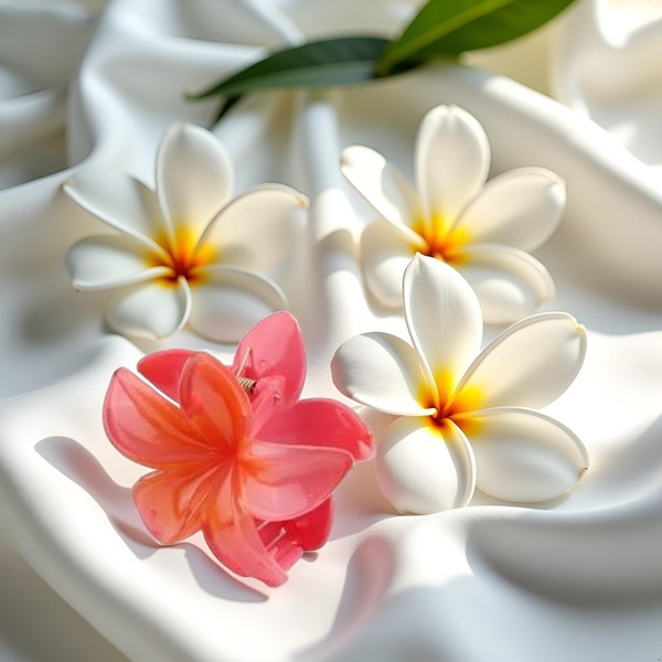 Flower Hair Claw Clips - Hawaiian for Women | Plumeria