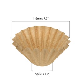 sourcing map 2-4 Cup Basket Coffee Filters Coffee Paper Filter 50/185mm Drip Coffee Makers Coffee Filter for Cafe Office Home, Pack of 200