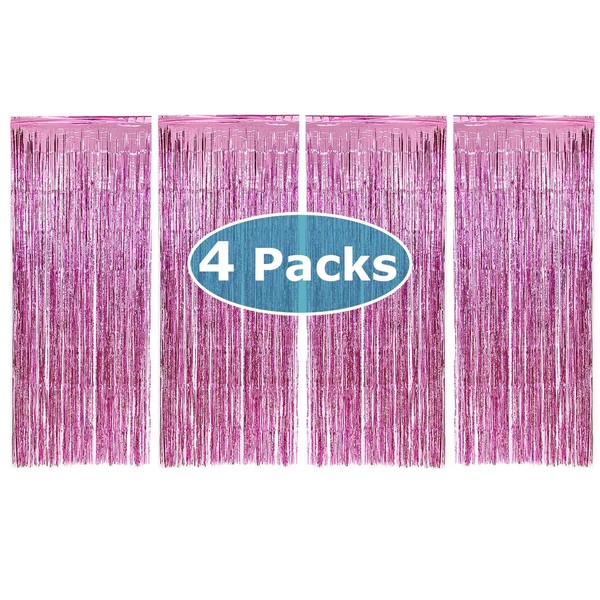 Allgala 4PK 3.3 x 8.2 FT (1x2.5M) Metalic Tinsel Party