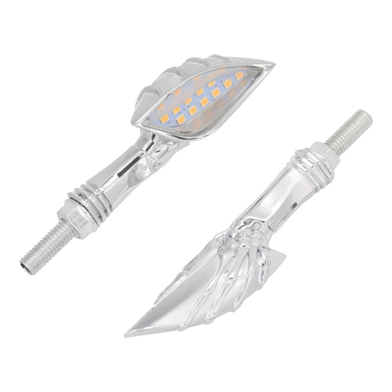 HDBUBALUS Skull Turn Signals LED Blinker Indicator Light Fit for