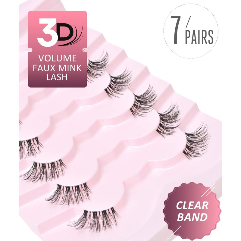 Onlyall Half Lashes False Eyelashes Natural Look Wispy Lashes Natural