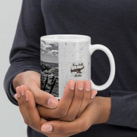 Terry South Studios Printful Store South Dakota Black Hills Black Elk Peak White Glossy Mug