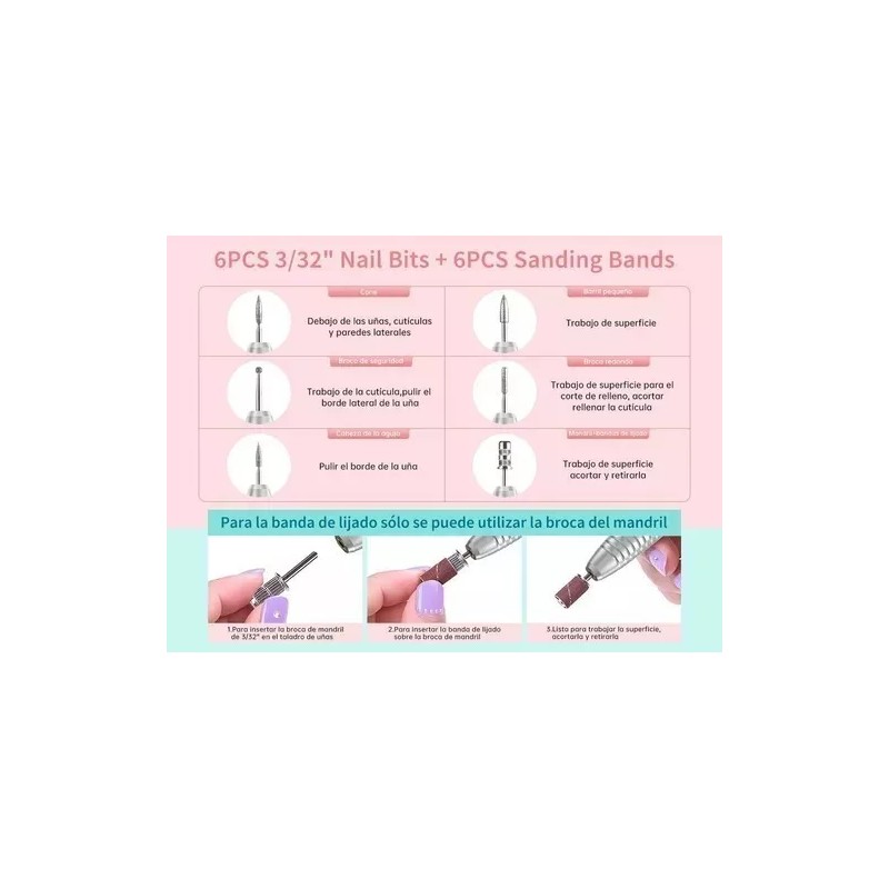 Delanie Pulidor Esmeril Taladro De Uñas 35000rpm Profesional