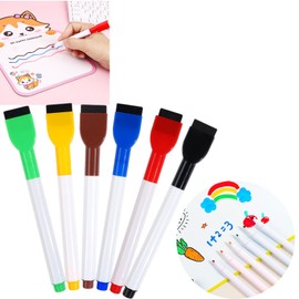 CALLYSONIC Whiteboard Stifte, 6 StüCk Whiteboard Marker, Magnetische Whiteboard Stifte, Folienstift Abwischbar, Perfekt FüR Zuhause, Schule, BüRo Und Kinderzeichnungen