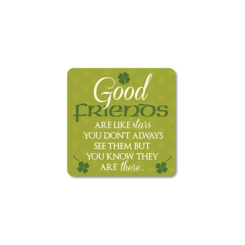 Shamrock Gift Co. Coaster Cork Backed with Good Friends Saying
