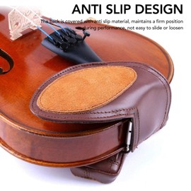 Violin Shoulder and Chin Rest Pad 2 in 1 Anti Slip Violin Chin Rest Waterproof Violin Shoulder Cushion Violin Accessories (3/4-4/4)