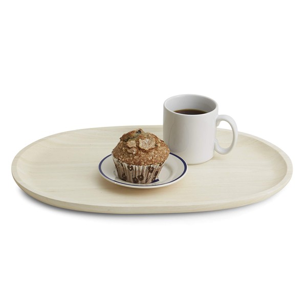 Woodard & Charles Oval Tray Natural Acacia Wood Serving Tray