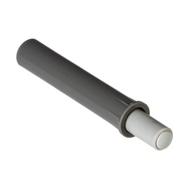 Gedotec Door Catch Pot Hinge Push Catch Push-to-Open Door Opener Grey - Short Version with Buffer | Opening Support for Cabinet Doors & Drawers | Pack of 10 - Catch for Drilling in