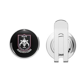 BKR Graphics Jackass Military Helmet Skull & Crossbones Golf Hat Clip with Magnetic Ball Marker