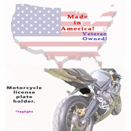 Fender Eliminator Kit fits Triumph 675 2006-2011 NO turn signals, SS sportbike motorcycle license plate mount with tag light by Bikelitez