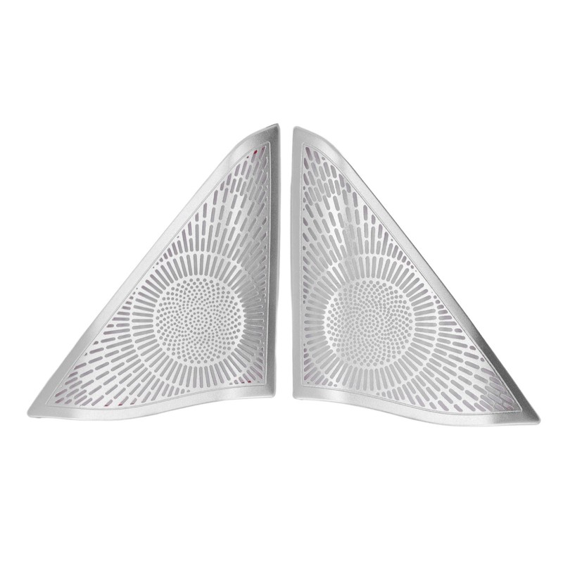 2 Pcs Car Door Speaker Cover Trim Stickers Aluminium Alloy