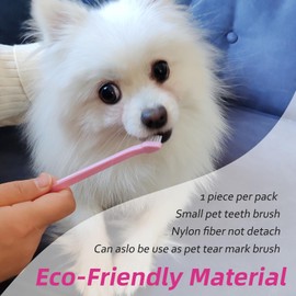 Cat Dog Toothbrush Puppy Tooth Brushing Kit Cat Dental Healthy Pink Teeth Brush for Dogs Dental Hygiene Toothbrush for Pet Kitten Bunny 1 Piece