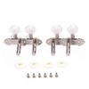 Alnicov 2R2L Tuning Pegs for Ukulele 4 String Guitar Chrome