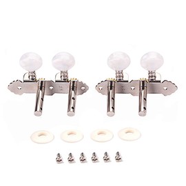 Alnicov 2R2L Tuning Pegs for Ukulele 4 String Guitar Chrome