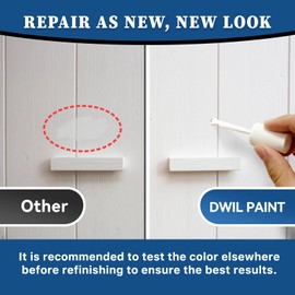 DWIL White Touch Up Paint - Multi Surface Touch Up Paint Pen, Scratch Repair for Wall, Door, Cabinets, Wood, Furniture, 1.5 Fl Oz (High-Gloss, White)