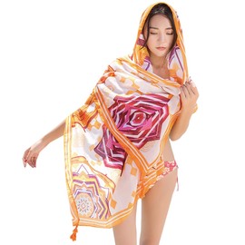 WHITE FANG MA008 Women's Stole Scarf, Large, Colorful Design, Stylish, Afghan, Casual,