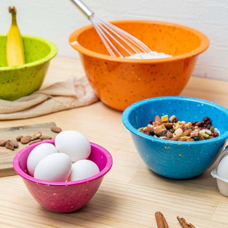 Confetti Nesting Mixing Bowls Set - 4-Piece Colorful Kitchen Bowls