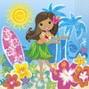 Hula Girl Luau Party-Servietten, 16 Stück