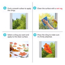 FRIDAY NIGHT Thanksgiving Fall Autumn Leaves Acorns Window Sticker Thanksgiving Decorations Reusable Autumn Party Supplies Double Side Printing(58 Pcs)