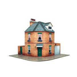 O Gauge (7mm) 1:43 Scale Model Railway Building Corner Row House Kit CityBuilder