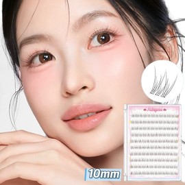 Atopos No Glue Eyelash Microfiber 3D Natural B Curl Eyelash Extensions 120 Hair Single Size, 1 Piece, Transparent Line 10mm / 아토포스 노글루 속눈썹 극세사 3D 내추럴 B컬 아이래쉬 연장 120모 싱글 사이즈, 1개, 투명라인 10mm