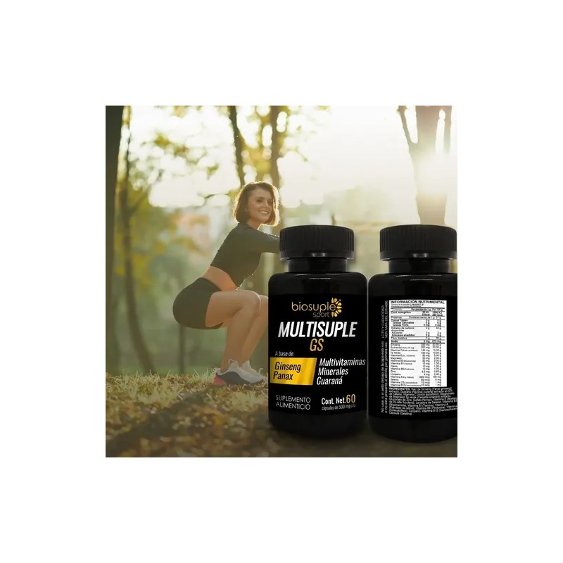 Suplemento Multivitamínico Biosuple Ginseng 60caps 500mg