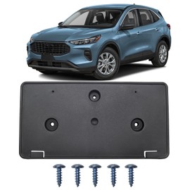 GZVKE Front License Plate Frame Mounting Bracket Tag Holder Textured Black Fits for 2023 2024 2025 Ford Escape Replace FO1068202 PJ6Z17A385A