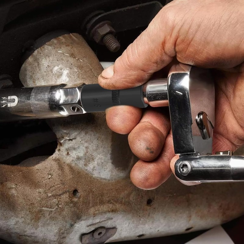 QOOWFEANIG 10Pcs Tap Socket Set 1/4" & 3/8" Drive MCTI