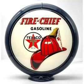 TEXACO FIRE CHIEF 13.5" Gas Pump Globe - SHIPS FULLY ASSEMBLED! MADE IN THE USA! - DARK BLUE