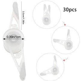 SHUOHONG Pack of 30 Plant Benders, Low Stress Training Clips, 360° Adjustable Plant Clips, Plant Growth Bender Clips, for Bending Plant Stems and Changing the Growth Direction (White)