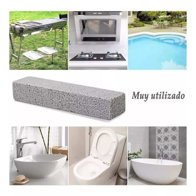 Veraly Limpieza De Inodoro Piedra Pómez Cepillo Baños Con Guantes