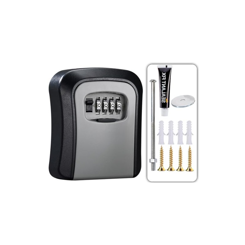 Combination dial-up key safe, wall mounted waterproof outdoor key lock
