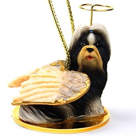 Shih Tzu Black & White Pet Angel Ornament [Kitchen]