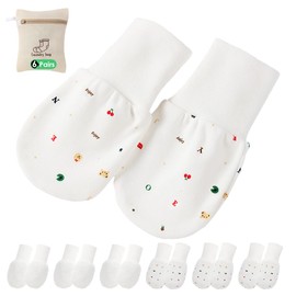 6 Pairs of Baby Mittens No Scratch Mittens Gloves Baby Gloves No Scratch Gloves, Gloves