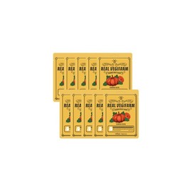 For the Skin Superfood Real Veggie Farm Double Shot Mask 23ml 10 Sheets Pumpkin / 포더스킨 슈퍼푸드 리얼 베지팜 더블 샷 마스크 23ml 10매 호박