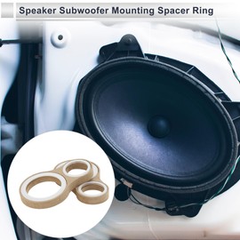 RATCHROLL 2 Set Universal Speaker Spacer Ring Adapter Dual Rings Waterproof for 1.5" for 3" Speaker Mounting Spacer Bracket Ring with Acrylic Washers Brown Wood