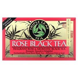 Triple Leaf Tea Rose Black Tea, 20 Tea Bags, 1.06 oz (30 g)