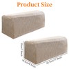 4 Pcs Armrest Chair Covers With 20 Velcro Set, Stretch