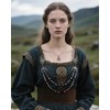 L'VOW Viking Apron Brooch Chains Cloak Clasp Brooches with Chain