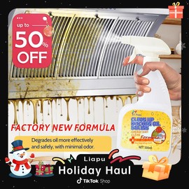 Liapu Mother's Day Gifts 500ml Kitchen Spray Cleaner and Degreaser, Antibacterial All Purpose Cleaner for Kitchens, Counter tops, Ovens, and Appliances, lemon Scent:_1PC