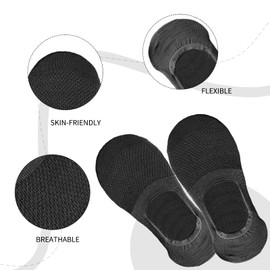 Kighdel Invisible Socks Women 12 Pairs No Show Socks for Women, Breatheble Low Cut Non Slip Cotton Sock for High-Heeled Flat Shoes