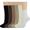 BomKinta Calf Socks for Women Thin Solid Cotton Crew Socks