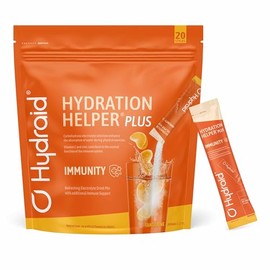 Hydraid Plus Immunity Mandarin Electrolyte Powder with Vitamin C & Zinc for Immune System, Sports & Hydration in Winter - 20 Sticks with Mandarin Flavour