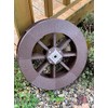Amish-Made Small Round Chocolate Brown Poly Decorative Water Wheel