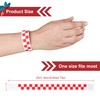 600 Pcs Red Checkered Paper Wristbands Checks Wrist Bands for