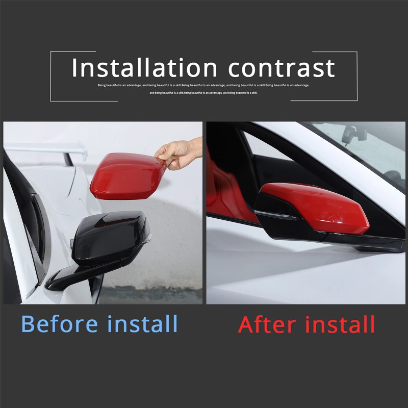 MODY Red ABS Car Exterior Side Mirror decorative Cover Caps